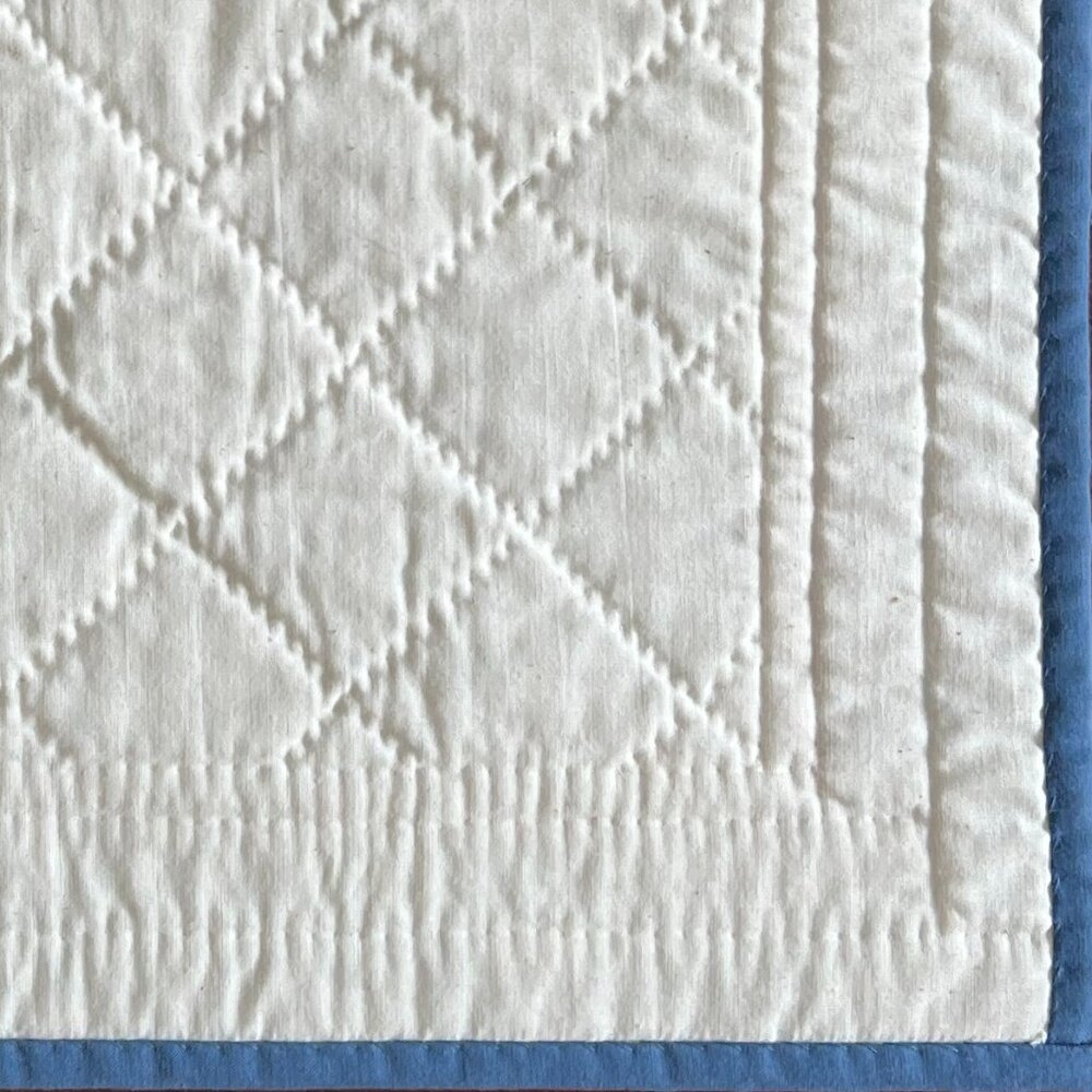 Handmade Hand-Stitched Appliqué Hand Quilted Floral Wall Hanging / Table Topper - Picture 7 of 11